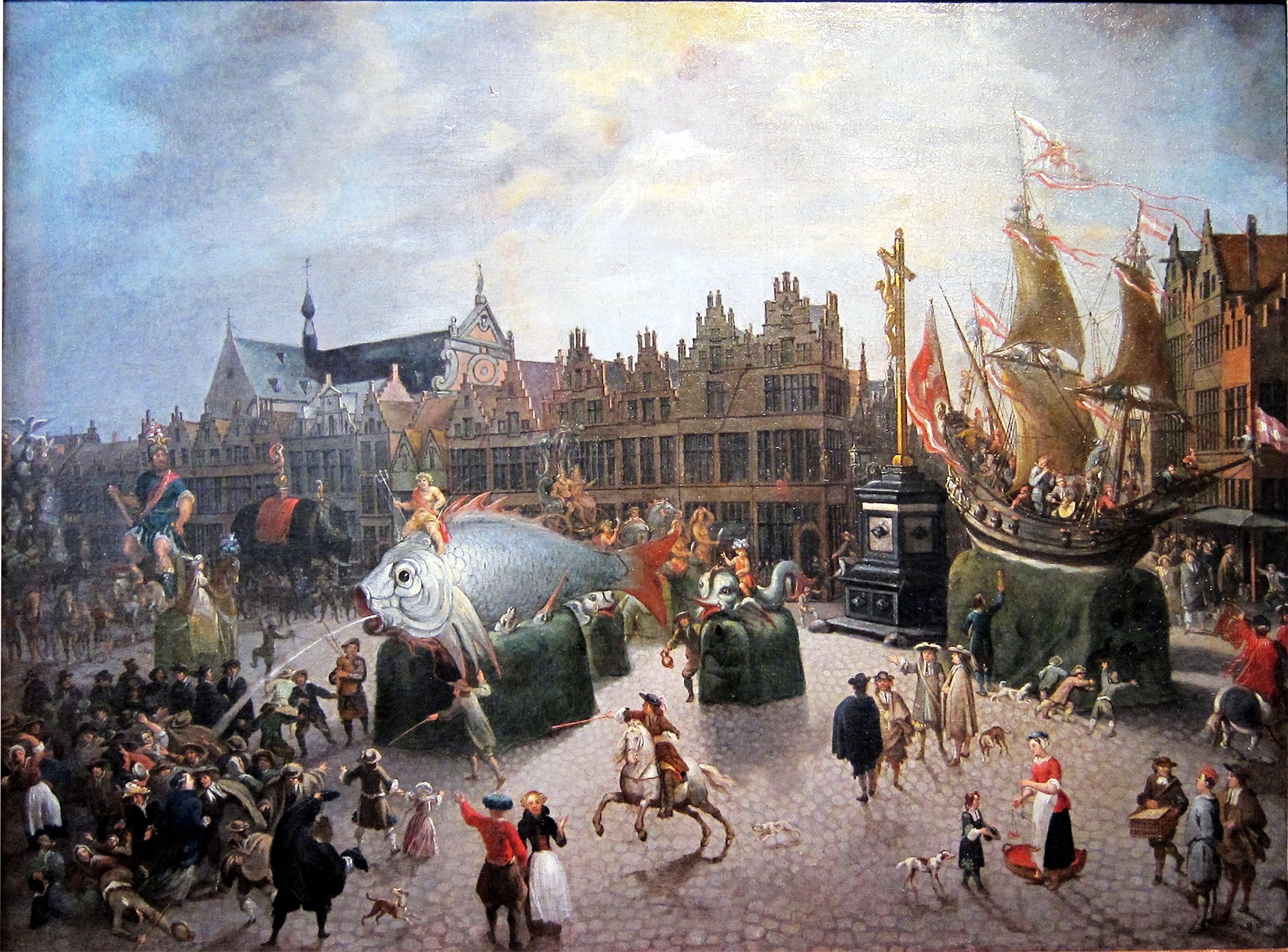 Carnival floats in Antwerp, 1670 AD