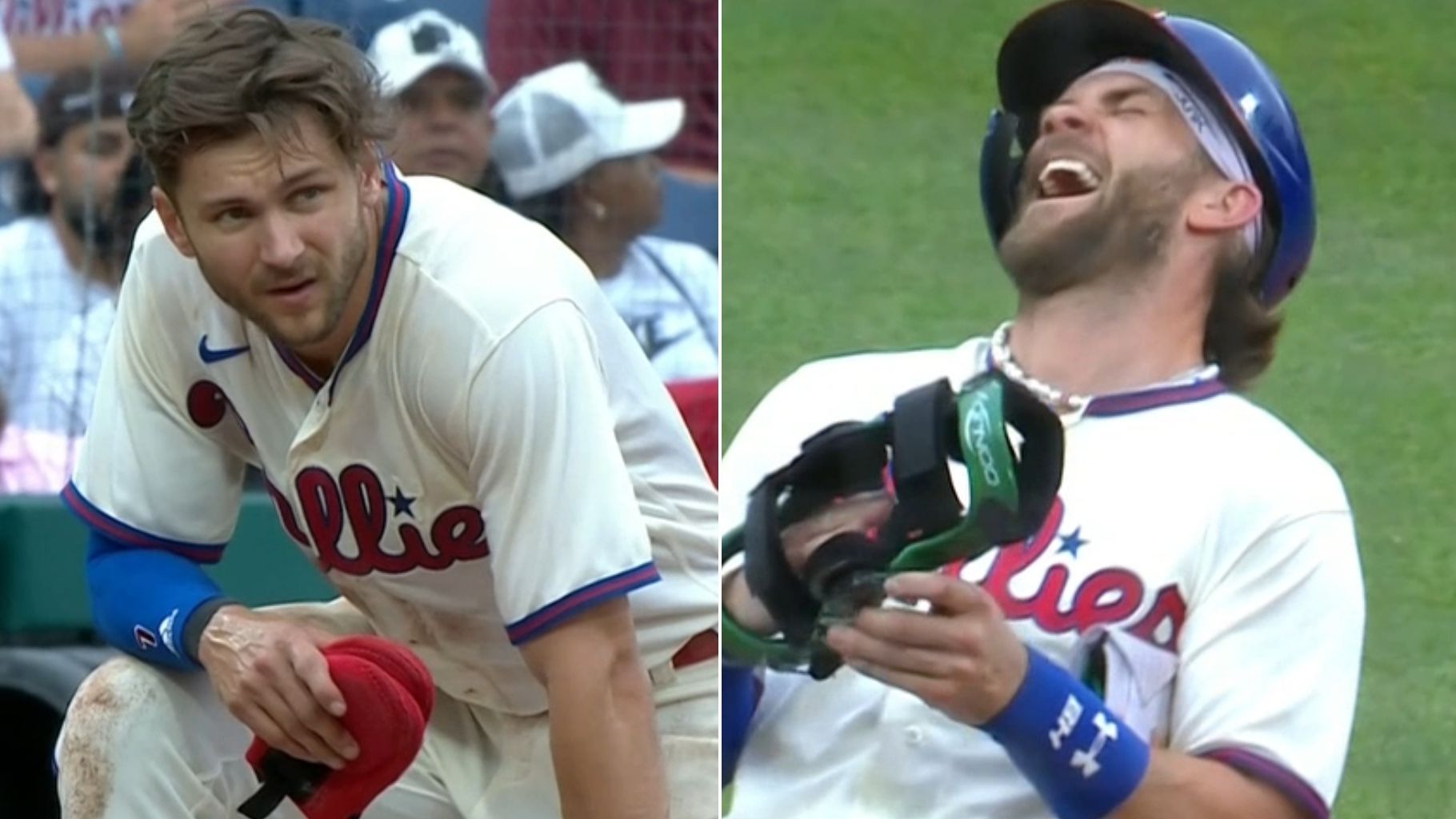 Bryce Harper trolls Trea Turner for not scoring on a double - ESPN Video