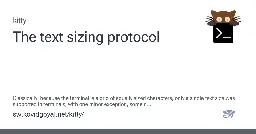 The text sizing protocol