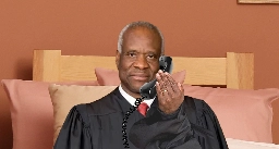 Giggling Clarence Thomas Spends Entire Night Chatting on Phone With Donald Trump About Ways to Block Kamala Harris Nomination
