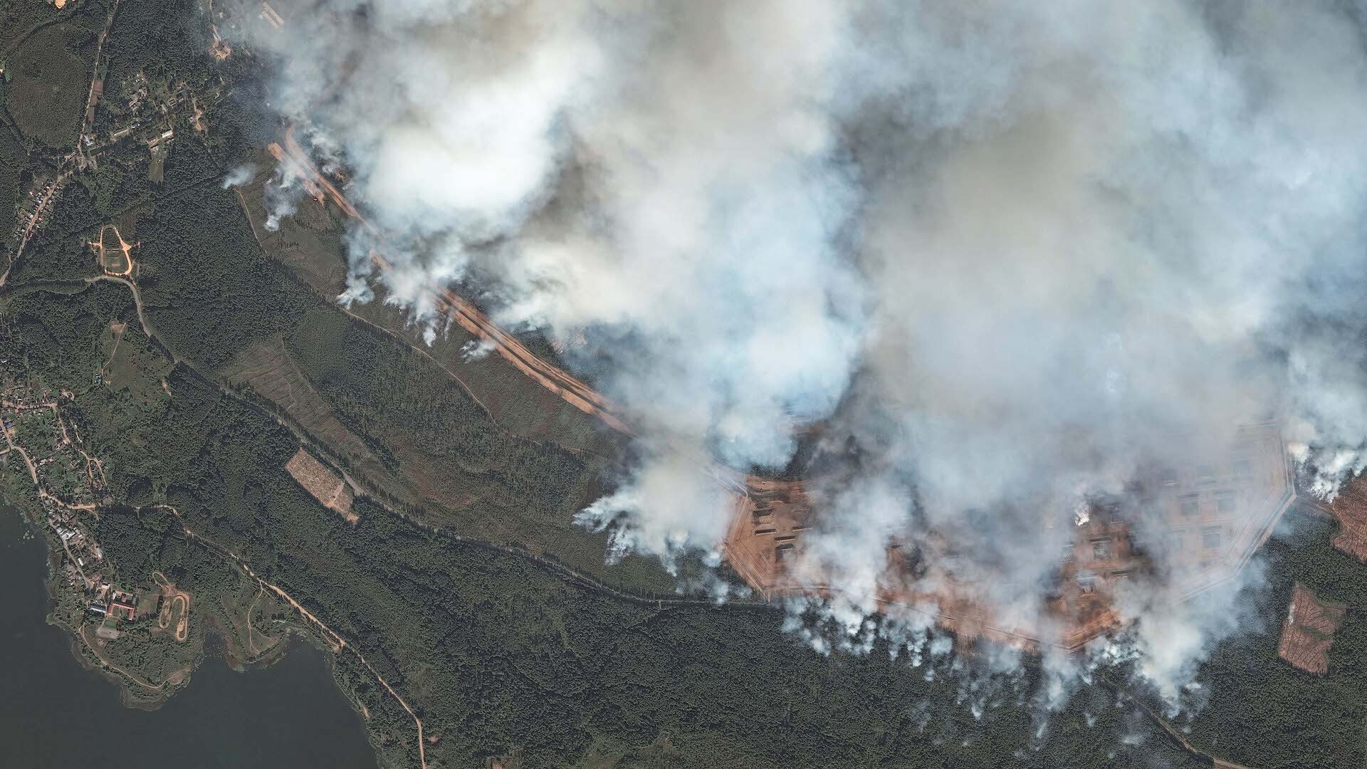 Massive Russian Weapons Depot Still Burning After Ukrainian Drone Attack