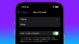 iOS 18 Adds Camera Setting to Allow iPhone Audio Playback When Shooting Video