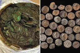 Cache of old coins in Welsh field are 2,000 years old — and may have been buried by Roman soldiers