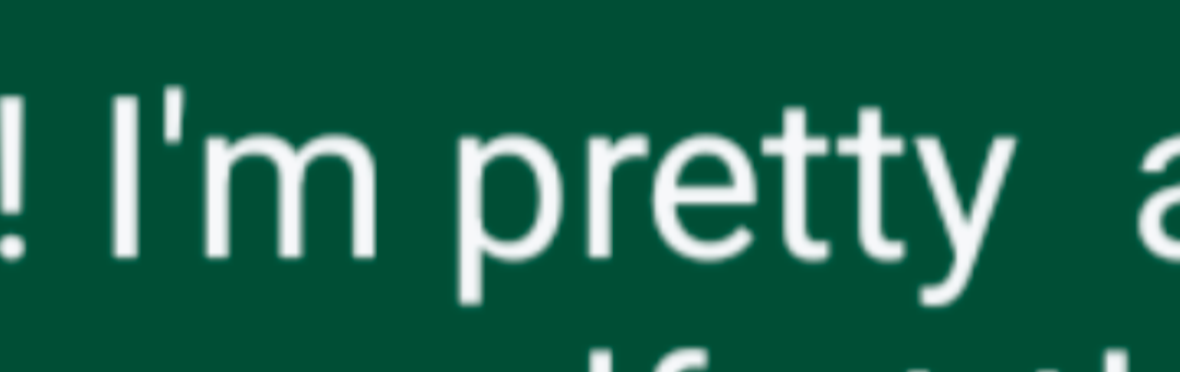 Text message that says "I'm pretty" 