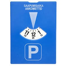 Swedish/Finnish  parking disc