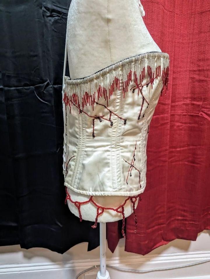 bloody white corset side