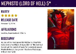 New Character - Mephisto (Lord of Hell) 5*