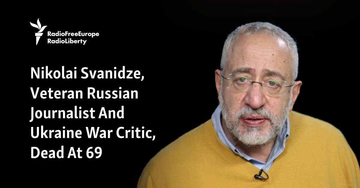 Nikolai Svanidze, Veteran Russian Journalist And Ukraine War Critic, Dead At 69