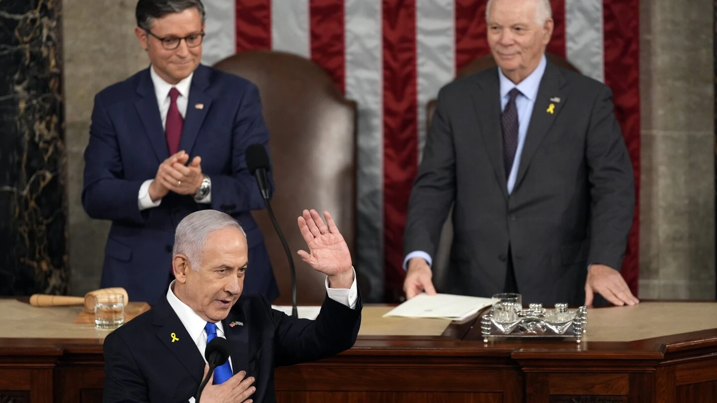 In fiery speech to Congress, Netanyahu vows 'total victory' in Gaza and denounces U.S. protesters