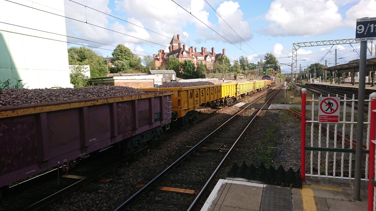 Class 66 on Network Rail duties is released from its red light