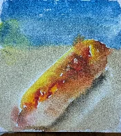 Hotdog, watercolor on paper