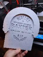 Going to visit my family soon and my dog was killed last time I was there so I made him a tombstone to put on his grave. RIP little buddy.