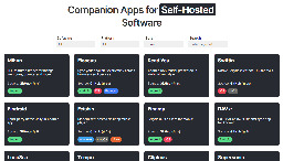 Introducing selfh.st/companions, a Directory of Companion Apps for Self-Hosted Software
