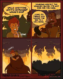 "His Village Burned Down" - [Swords Comic]