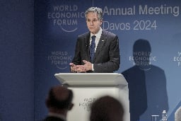 Blinken’s Davos departure delayed after Boeing plane malfunction