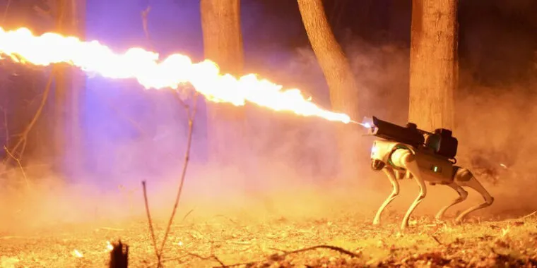 You can now buy a flame-throwing robot dog for under $10,000