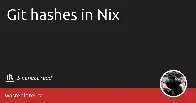 Git hashes in Nix