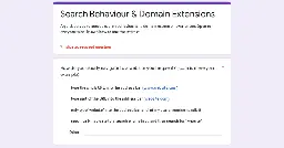 Search Behaviour &amp; Domain Extensions