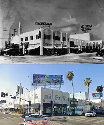 Then and Now: Fairfax at Beverly Blvd. Looking Northwest