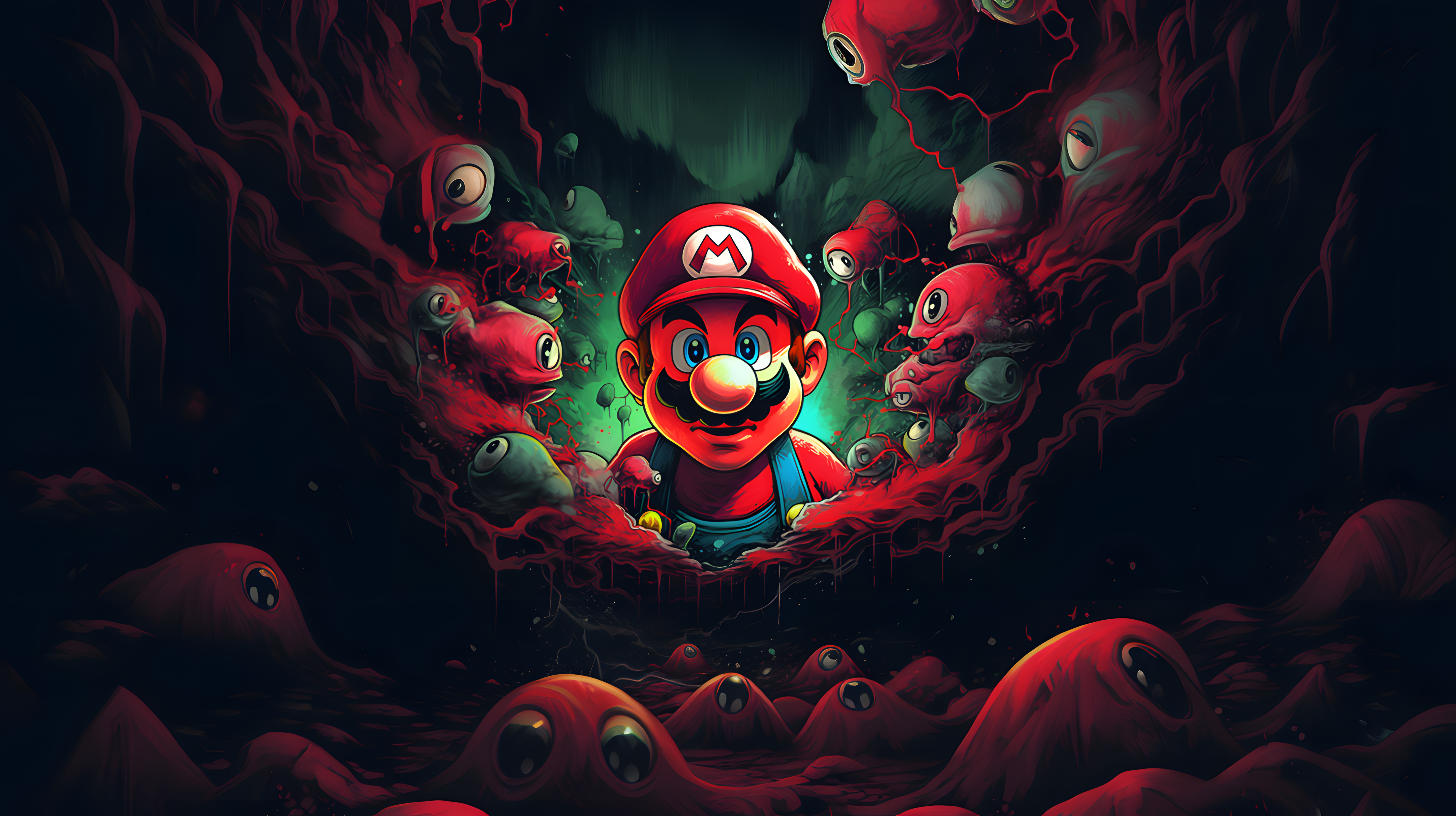 [Midjourney] What Eldritch Horrors await Mario?