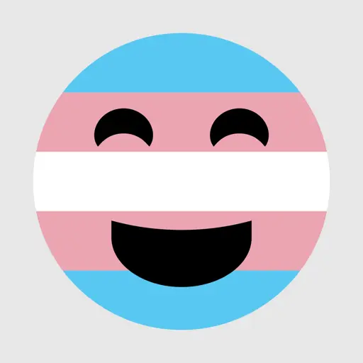 smiling trans flag