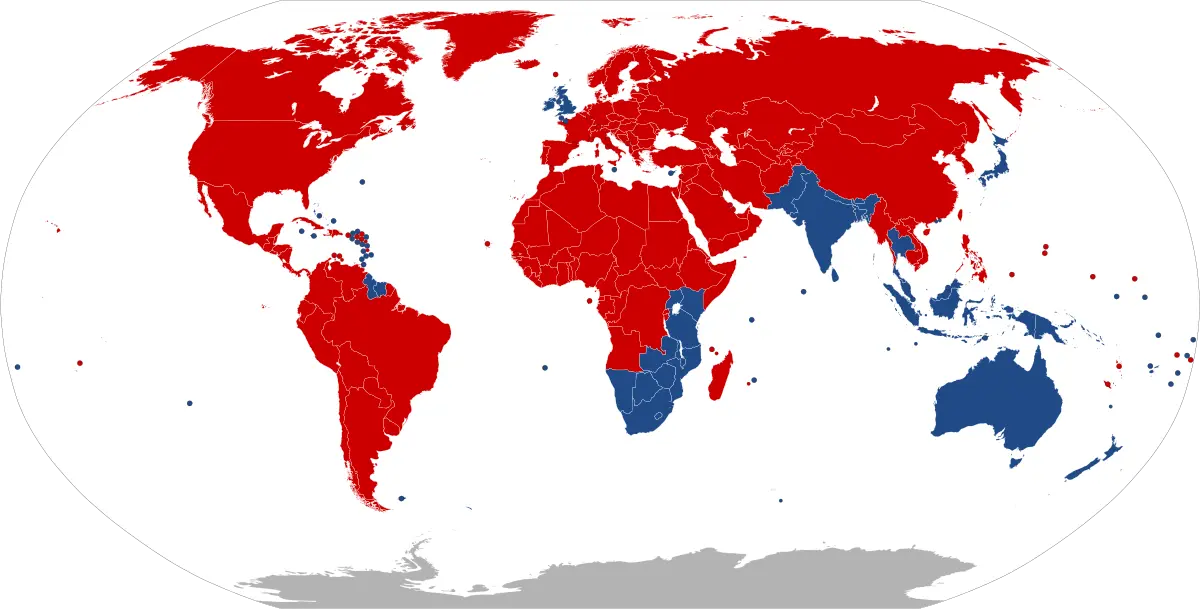 Left- and right-hand traffic - Wikipedia