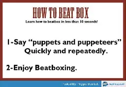 Learn how to Beatbox