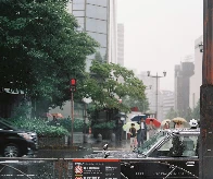 Cab in the rain [Mamiya RB67, Sekor 127mm]