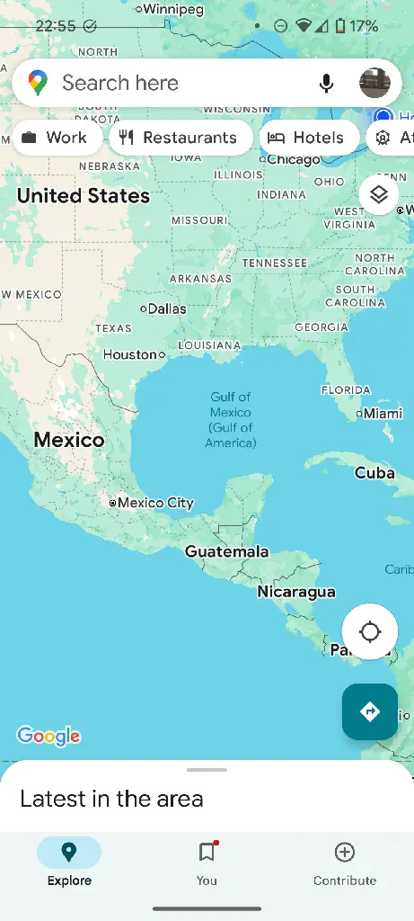 Screenshot of Google maps with the label &quot;Gulf of Mexico (Gulf of America)&quot;