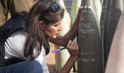 Nikki Haley writes ‘Finish Them!’ on Israeli bomb bound for Gaza