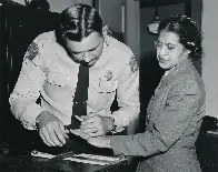 On this day in 1943, the civil rights activist Rosa Parks rejected a bus driver's order to vacate a seat reserved in the "white" section of the bus.