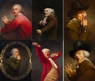 Self-portraits of Joseph Ducreux, 18th century French painter