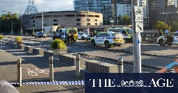 PSO shoots man wielding broken glass near Flinders Street Station