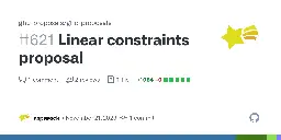 Linear constraints proposal by aspiwack · Pull Request #621 · ghc-proposals/ghc-proposals