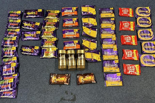 Police left with sweet aftertaste after catching shoplifters with more than a box full of chocolates