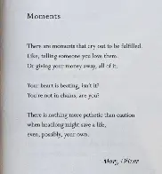 Mary Oliver, "Moments".