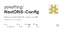 GitHub - yokoffing/NextDNS-Config: Setup guide for NextDNS, a DoH proxy with advanced capabilities.