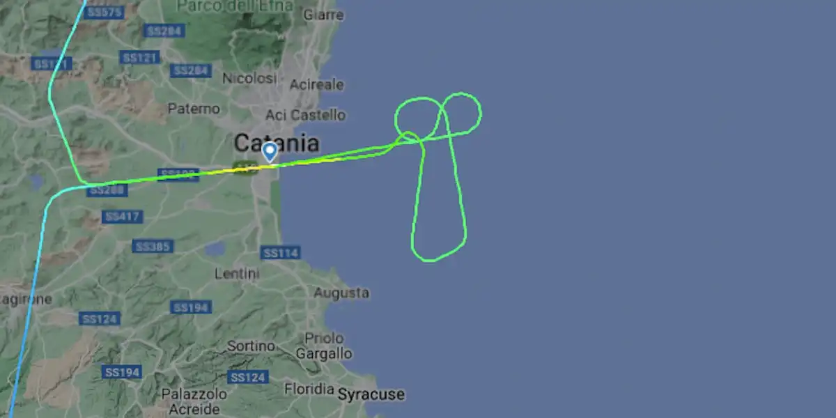 A Lufthansa pilot traced a 15-mile-long penis shape in the sky after being asked to divert his plane