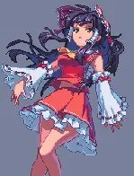 Falling pixel Reimu