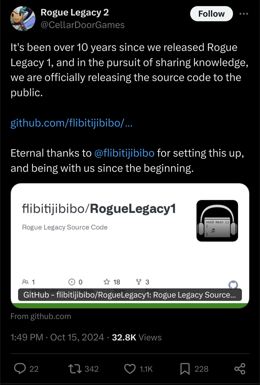 Cellar Door Games releases the source code to Rogue Legacy