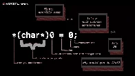 *(char*)0 = 0; – What does the C++ programmer intend with this code? [video]