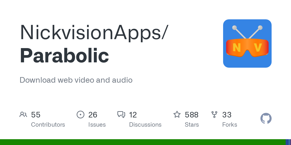 GitHub - NickvisionApps/Parabolic: Download web video and audio