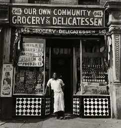 Grocery store in Harlem, New York, USA, 1940