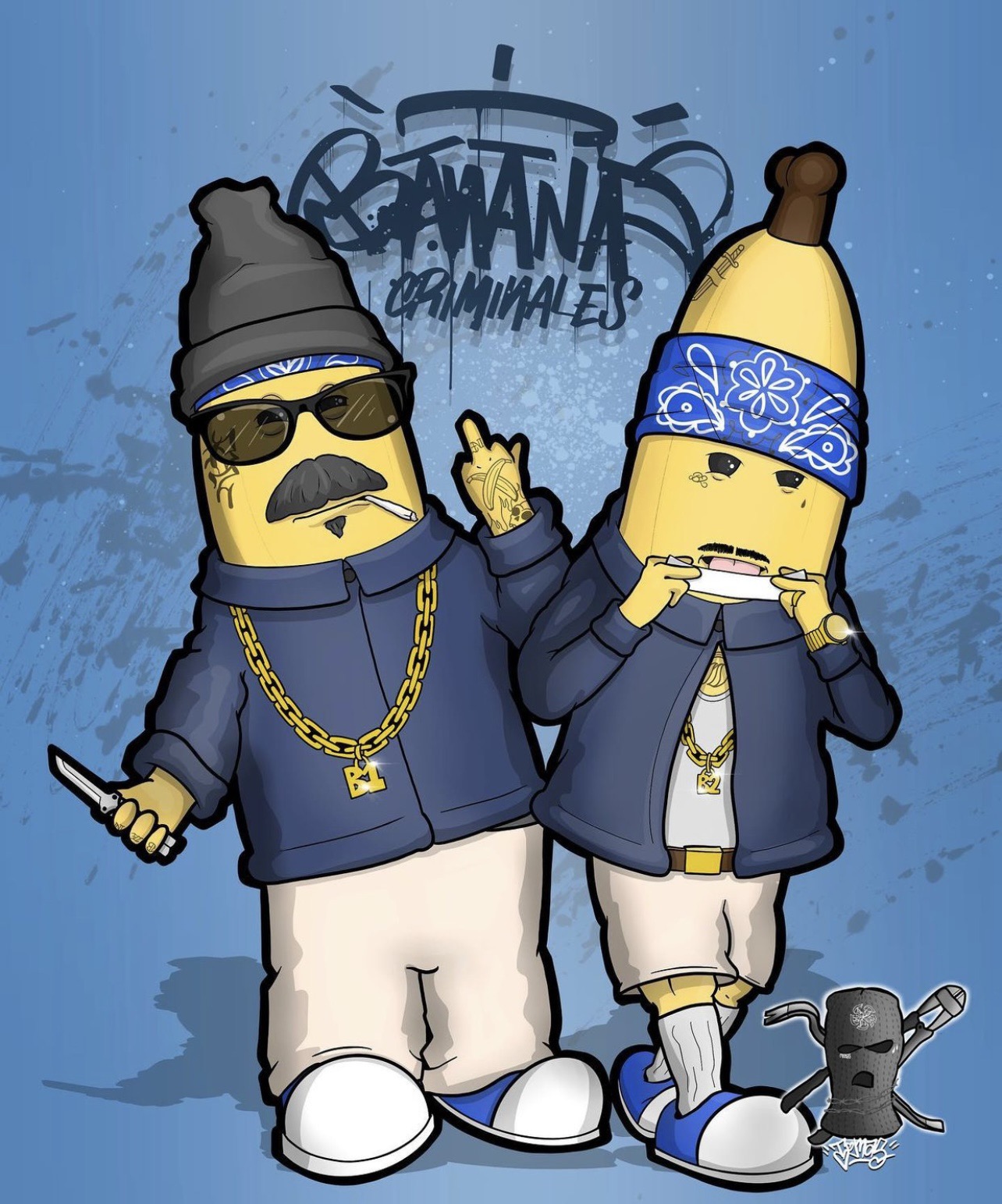 Bananas in Blue Bandanas