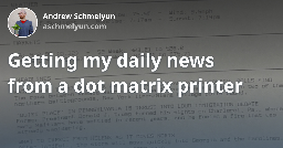 Getting my daily news from a dot matrix printer