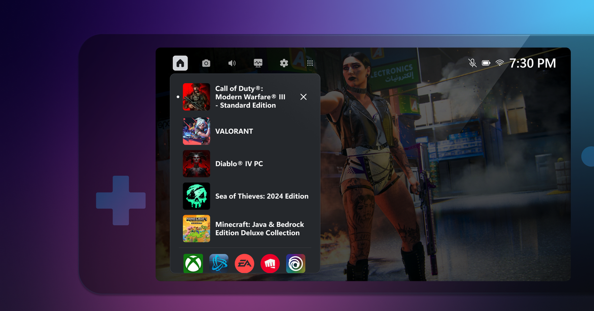 Microsoft is making its Windows Game Bar more handheld-friendly