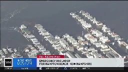 Flooding, extremely high seas in Hampton Beach, New Hampshire lead to emergency