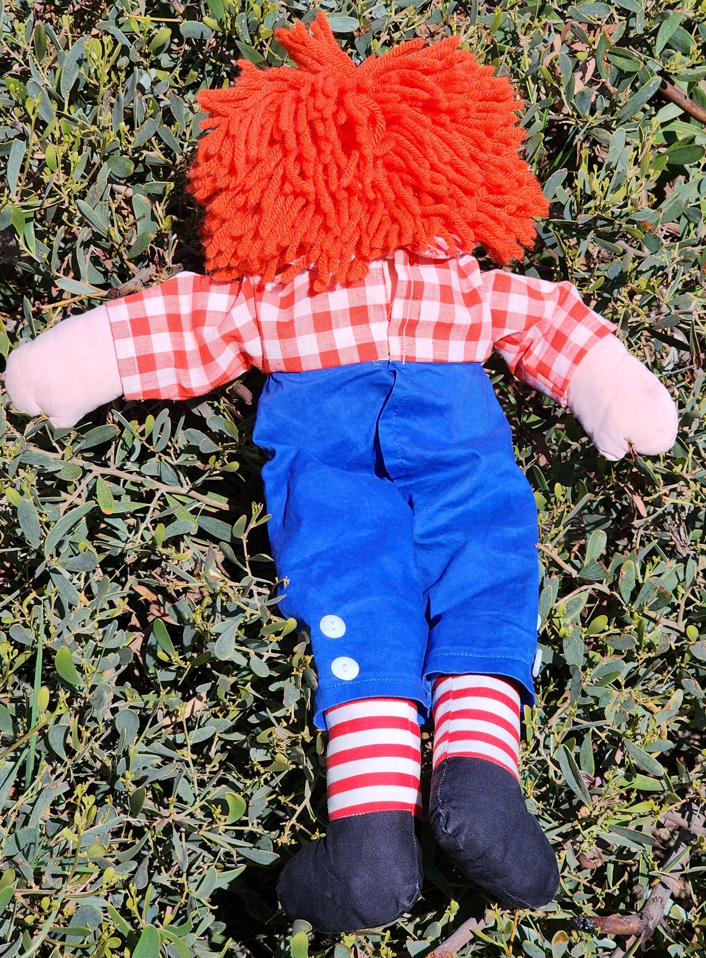 back of raggedy andy doll