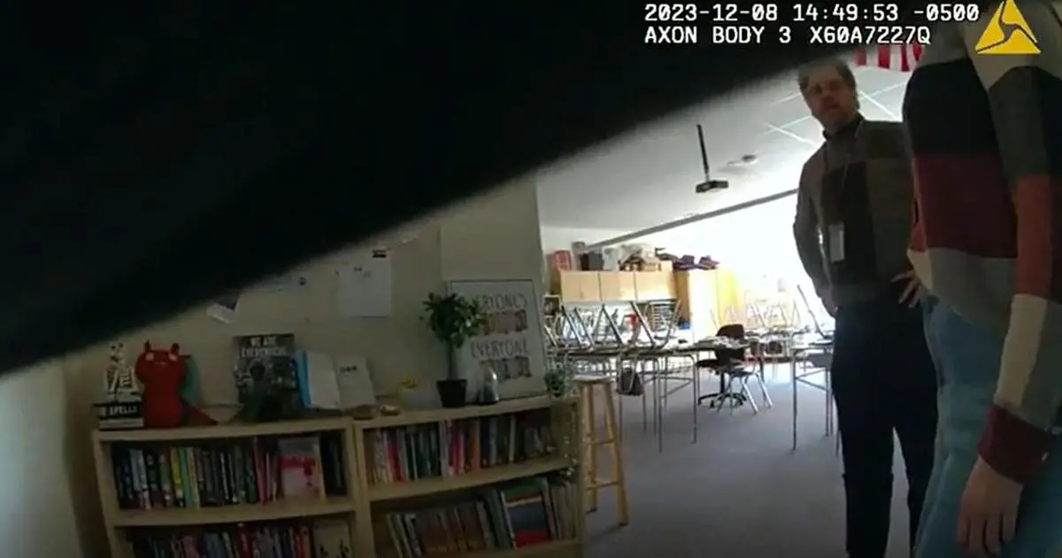 Bodycam footage inside classroom shows Great Barrington police officer say they could 'search every room and ask every teacher' for book