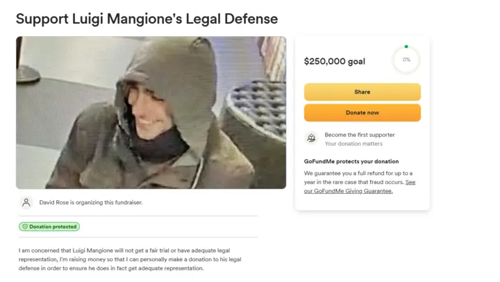 GoFundMes for Luigi Mangione's Legal Defense Emerge After Police ID Him as Suspect in United Health CEO Killing: 'I Hope He Can Be Comfortable'